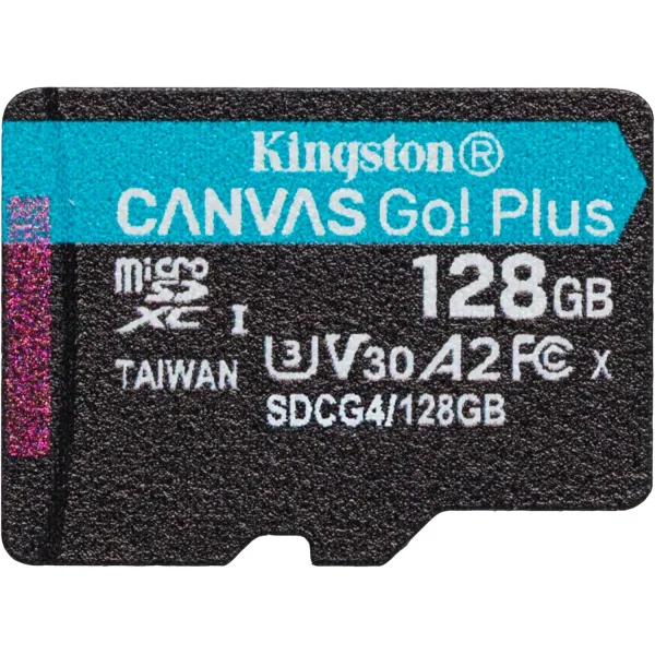 Карта памяти 128GB microSD C10 UHS-I U3 A2 V30 R200MB/s Kingston (SDCG4/128GBSP) - Фото 7