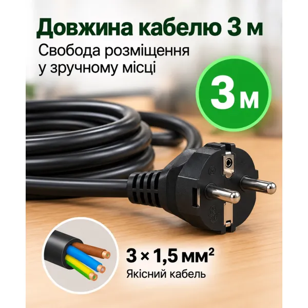 Фильтр сетевой 8 розеток + 2 х USB, 2 x USB-C, башня, 3 м, 16 А, 250 В, черный Patron Power (SP-1683-USBT) - Фото 7