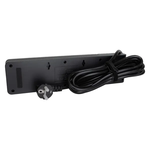 Фильтр сетевой 5 розеток + 3 х USB, 3 м, 16 А, 250 В, черный Patron Power (SP1653-USB) - Фото 2