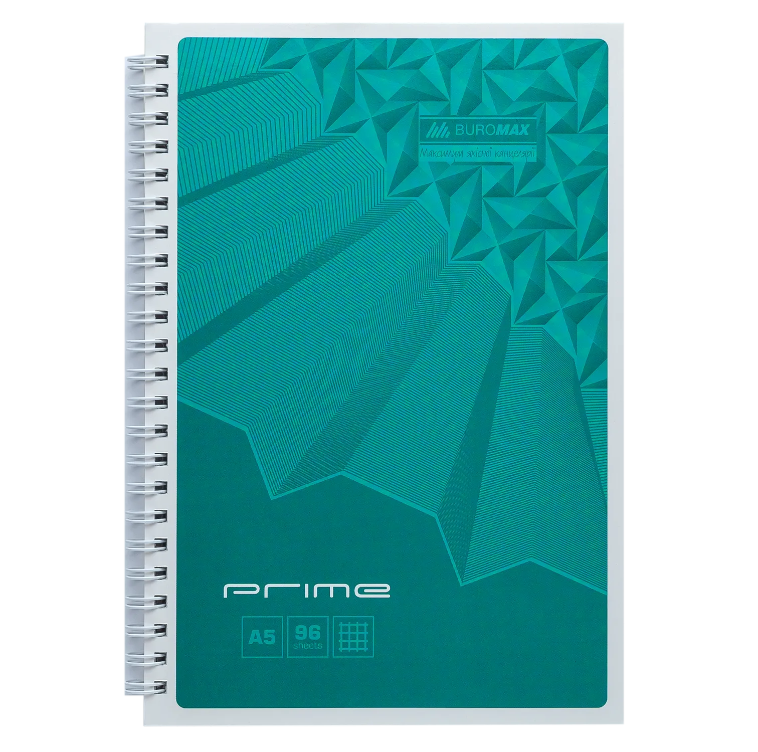 Зошит для нотаток PRIME, А5, 96 арк, клітинка, картонна обкладинка, бірюзовий Buromax (BM.24551101-06) Зошит для нотаток PRIME, А5, 96 арк, клітинка, картонна обкладинка, бірюзовий Buromax (BM.24551101-06)