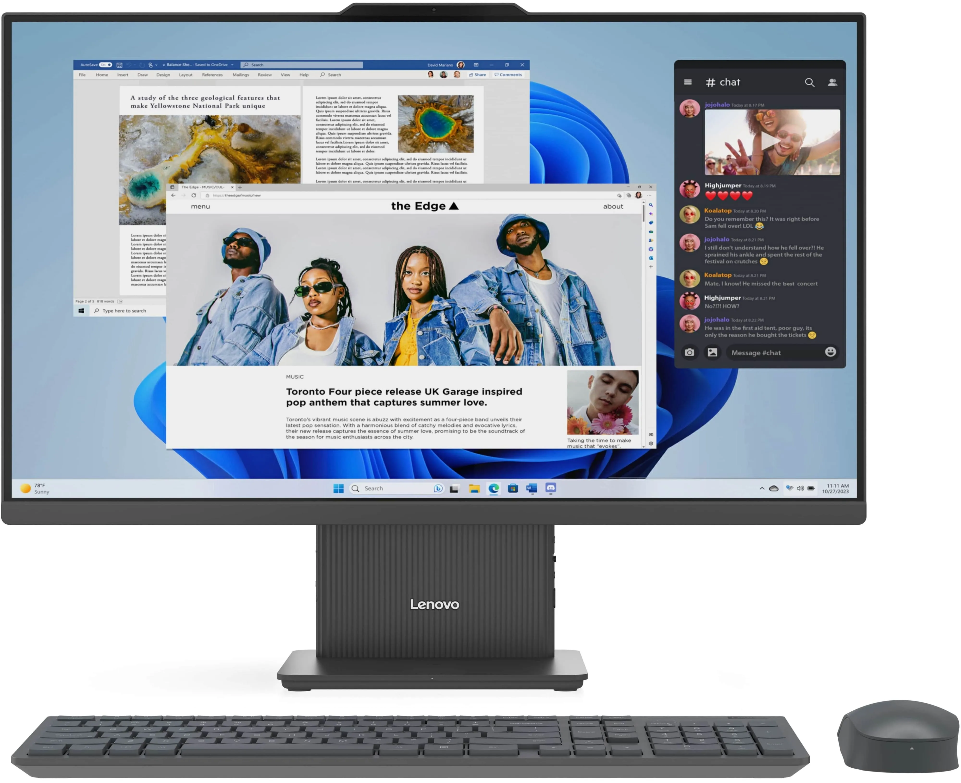 Моноблок Lenovo IdeaCentre AIO 27ARR9 27" FHD IPS AG, AMD R5-7535HS, 16GB, F512GB, UMA, кл+м, без ОС, сірий Lenovo (F0HQ002WUO) - Фото 3