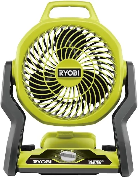 Вентилятор аккумуляторний ONE+, RF18-0 Whisper 18В, 850м куб/г, регулюв. положен., 3 швид. Ryobi (5133005596)