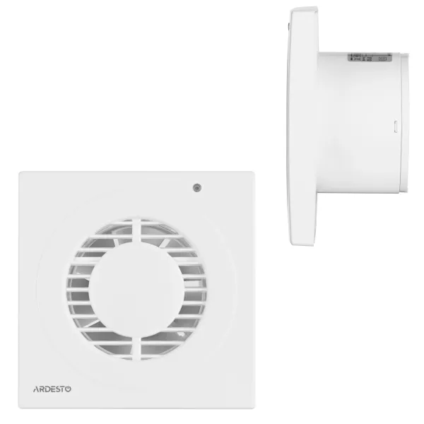 Витяжний вентилятор 15 Вт, 80 м3/г, 2400 об./хв., 33 дБ, білий Ardesto (BFO-100W) - Фото 3