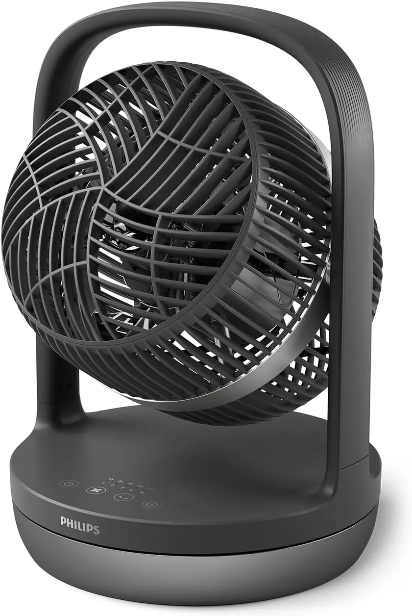 Вентилятор настільний Series 3000, 22см, 27Вт, таймер, поворот 180, чорний Philips (CX3050/01) Вентилятор настільний Series 3000, 22см, 27Вт, таймер, поворот 180, чорний Philips (CX3050/01)