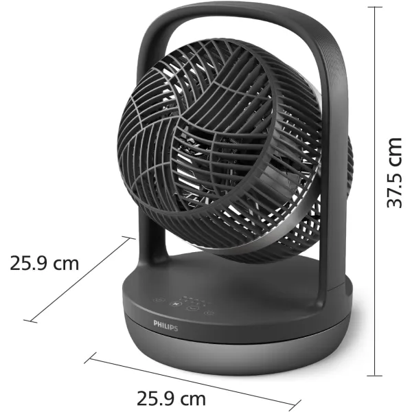Вентилятор настільний Series 3000, 22см, 27Вт, таймер, поворот 180, чорний Philips (CX3050/01) - Фото 1