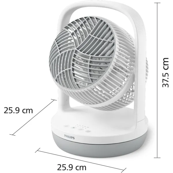 Вентилятор настільний Series 2000, 22см, 28Вт, таймер, поворот 180, білий Philips (CX2050/00) - Фото 1