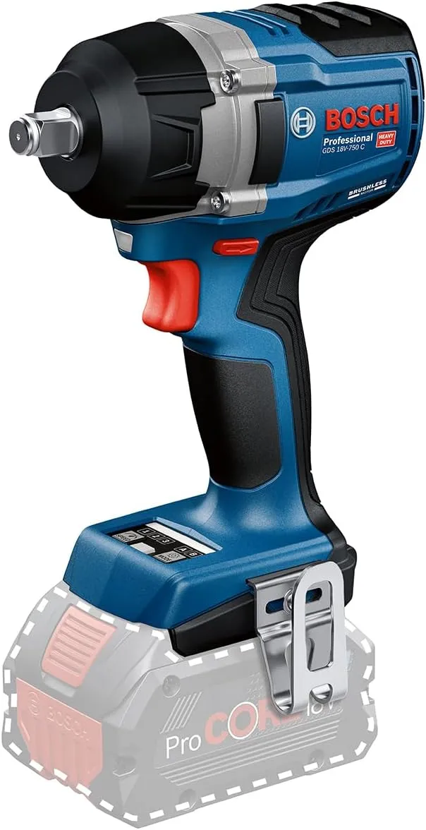 Гайковерт ударний GDS 18V-750C, 18В, до 3000 об·хв 270/380/750 Нм Bosch (0.601.9L9.000) - Фото 2