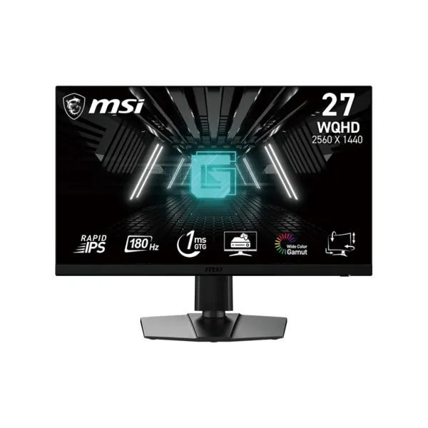 Монитор 27" G272QPF-E2 2xHDMI, DP, Audio, IPS, 2560x1440, 180Hz, 1ms, sRGB 125%, FreeSync, Pivot MSI (9S6-3CD39T-024)