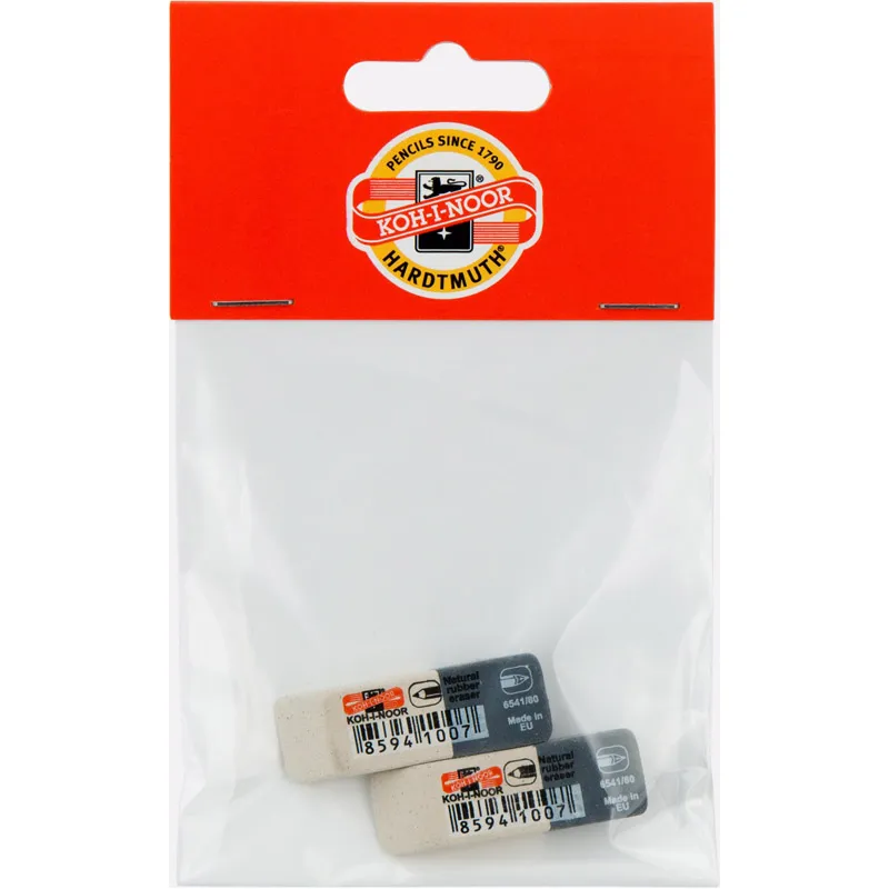 Гумка комбінована SunPearl, полібег 2 шт Koh-i-noor (6541/80/2/p) Гумка комбінована SunPearl, полібег 2 шт Koh-i-noor (6541/80/2/p)