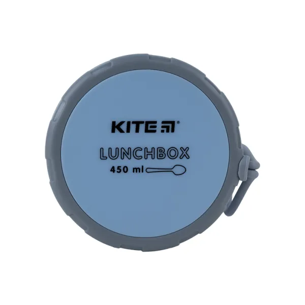 Ланчбокс Kite (контейнер для еды) 450 мл круглый, голубой (k23-187-2) - Фото 7