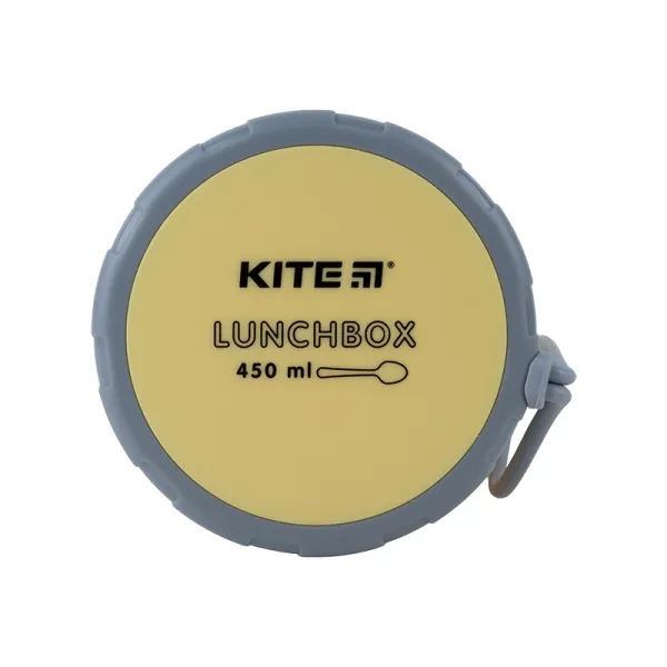 Ланчбокс Kite (контейнер для еды) 450 мл круглый, желтый (k23-187-1) - Фото 7