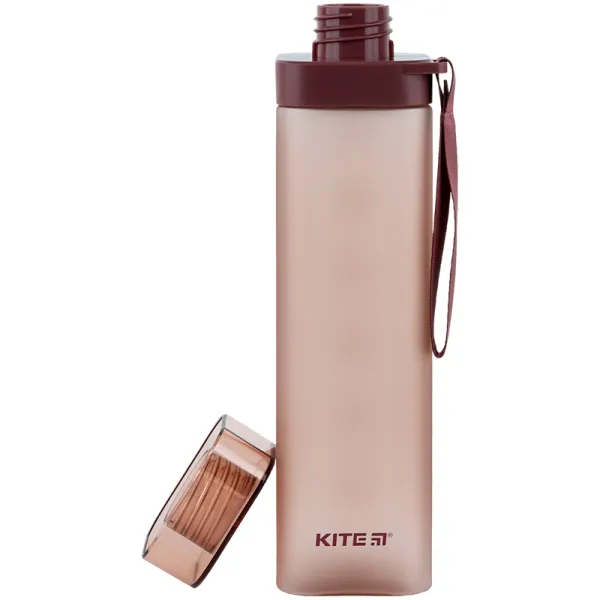 Пляшечка для води квадратна Kite 700 мл бордова, тританова (k24-1210-3) - Фото 3