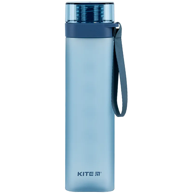 Пляшечка для води квадратна 700 мл, синя Kite (k24-1210-1) - Фото 1