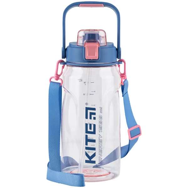 Пляшечка для води Kite 1500 мл рожева, тританова (k24-1202-2) - Фото 4