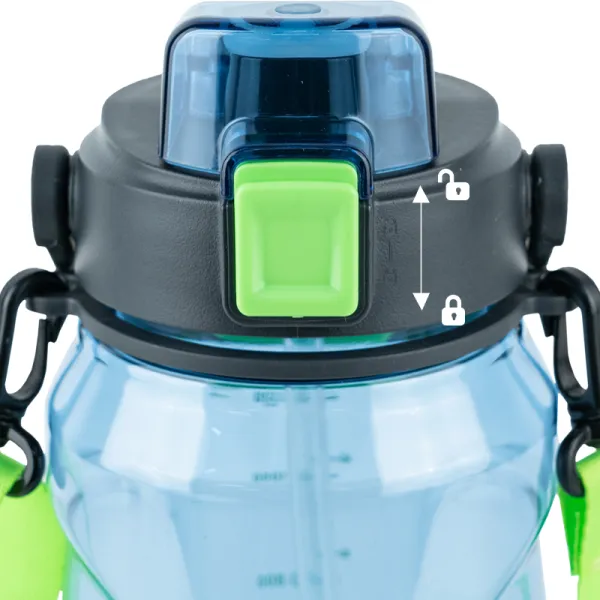 Пляшечка для води Kite 1500 мл синя, тританова (k24-1202-1) - Фото 5