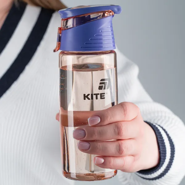 Бутылка для воды Kite 550 мл розовая, тритановая (k25-401-4) - Фото 4