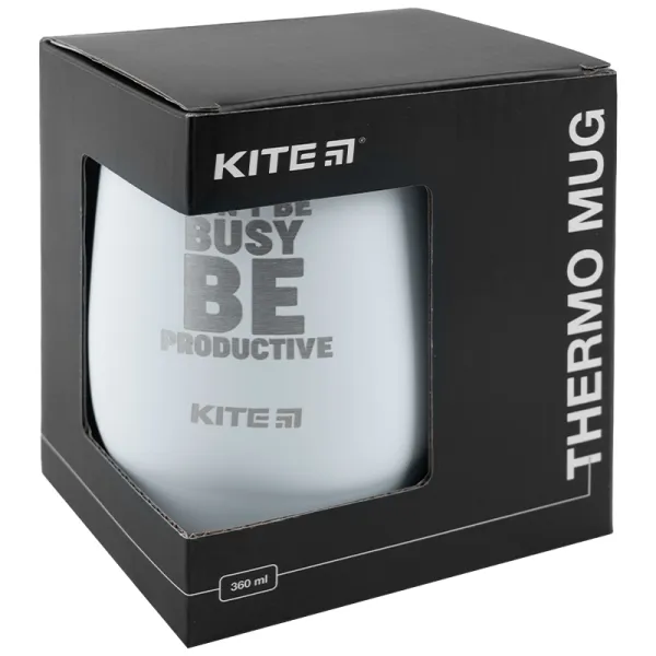 Термокружка 360 мл, белая Be productive Kite (k22-378-03-1) - Фото 4