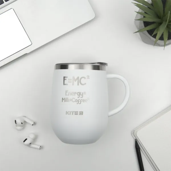 Термокружка 360 мл, белая Energy Milk Coffee Kite (k22-378-03-2) - Фото 3