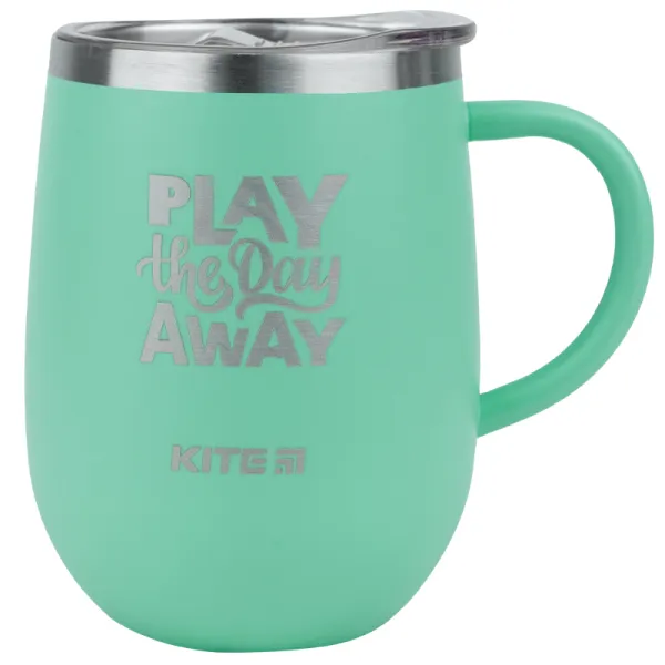 Термокружка 360 мл, бирюзовая Play all day away Kite (k22-378-02-1) - Фото 6