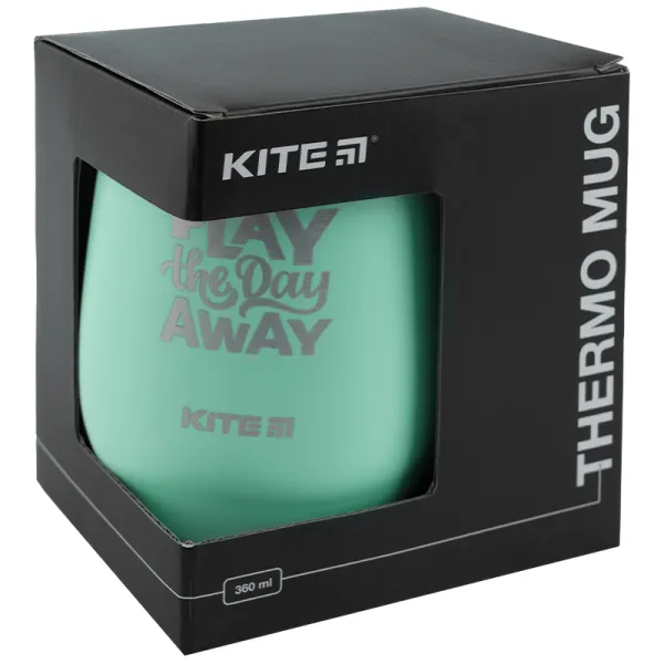 Термокружка 360 мл, бирюзовая Play all day away Kite (k22-378-02-1) - Фото 4