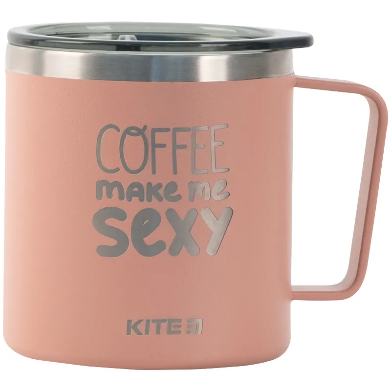 Термокружка 400 мл, пудра Coffee makes me sexy Kite (k22-379-03-2) Термокружка 400 мл, пудра Coffee makes me sexy Kite (k22-379-03-2)