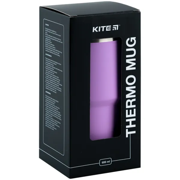 Термокружка 600 мл, фиолетовая Kite (k24-1206-2) - Фото 7