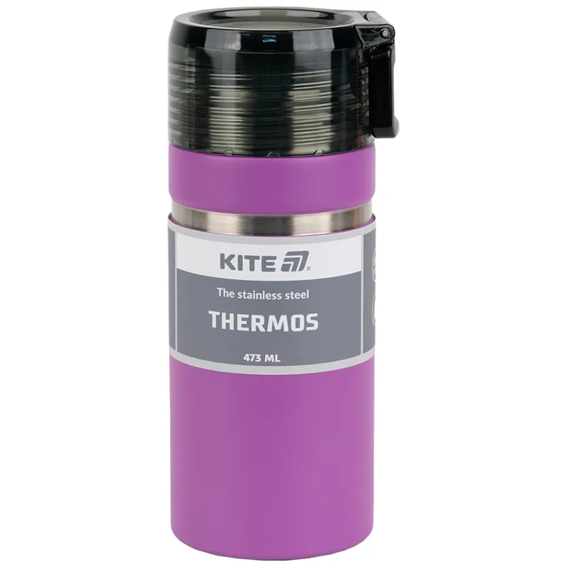 Термос 473 мл, фиолетовый Kite (k25-320-2) Термос 473 мл, фиолетовый Kite (k25-320-2)