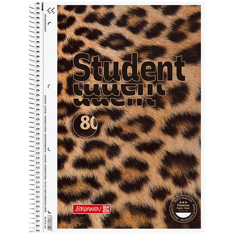 Коледж-блок А4 Premium, клітинка, 80 арк, Animal Brunnen (10 675 28 04) Коледж-блок А4 Premium, клітинка, 80 арк, Animal Brunnen (10 675 28 04)