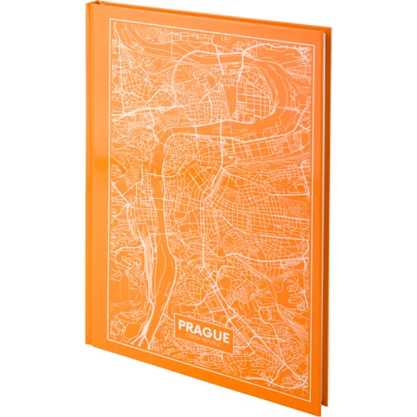 Книга записна А4 Maps Prague, клітинка, 96 арк, персикова Axent (8422-542-a) - Фото 2