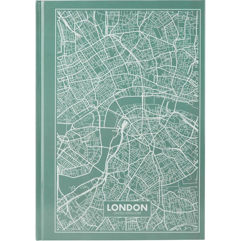 Книга записна А4 Maps London, 96 арк, клітинка, бірюзова Axent (8422-516-a) Книга записна А4 Maps London, 96 арк, клітинка, бірюзова Axent (8422-516-a)