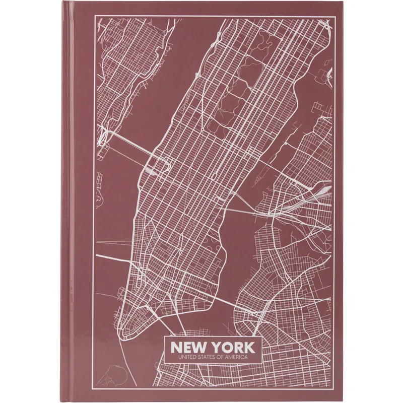 Книга записна А4 Maps New York, 96 арк, клітинка, рожево-коричнева Axent (8422-543-a) Книга записна А4 Maps New York, 96 арк, клітинка, рожево-коричнева Axent (8422-543-a)