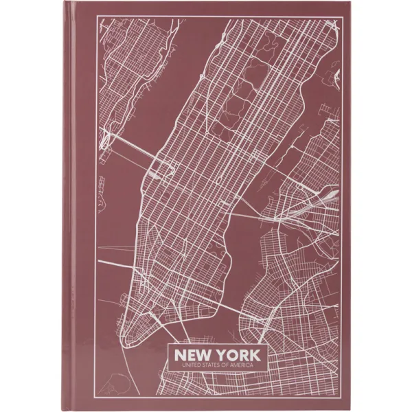 Книга записна А4 Maps New York, 96 арк, клітинка, рожево-коричнева Axent (8422-543-a) - Фото 2