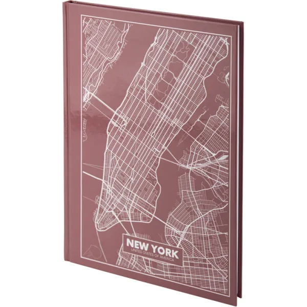 Книга записна А4 Maps New York, 96 арк, клітинка, рожево-коричнева Axent (8422-543-a) - Фото 2