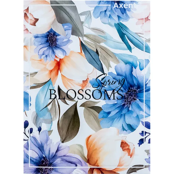 Зошит для записів А4 96 арк, клітинка, Spring Blossoms Axent (4782-5-a) - Фото 4
