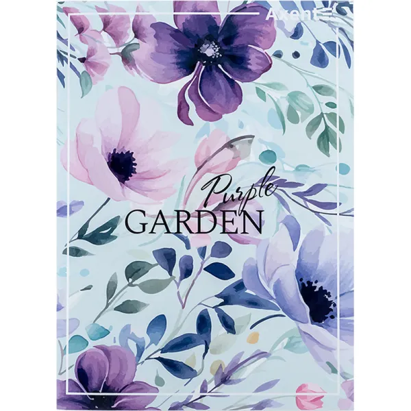 Зошит для записів А4 96 арк, клітинка, Purple Garden Axent (4782-6-a) - Фото 5