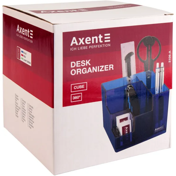 Набор настольный Cube, в коробке, красный Axent (2106-06-a) - Фото 1