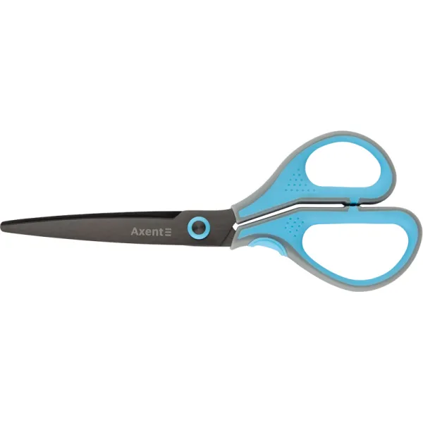 Ножницы офисные 19 см серо-голубые Titanium Lite Axent (6406-05-a) - Фото 11
