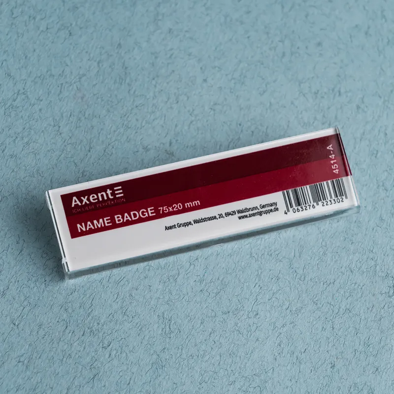 Бейдж акриловый на шпильке 4514, 75х20 мм Axent (4514-a) Бейдж акриловый на шпильке 4514, 75х20 мм Axent (4514-a)