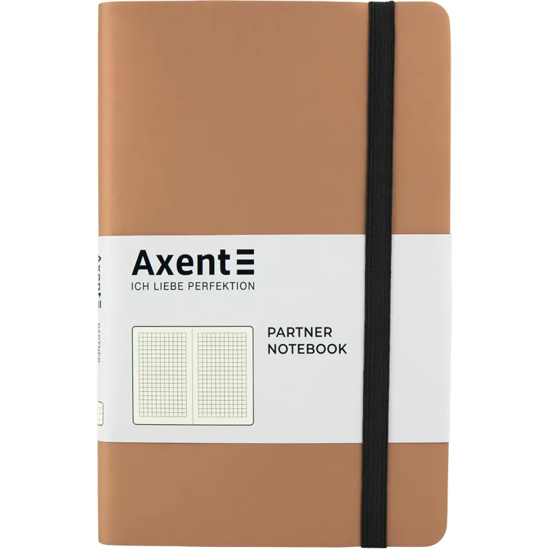 Книга записна Partner Soft, 125х195, 96 л, клетка, золотая Axent (8206-35-a) - Фото 3