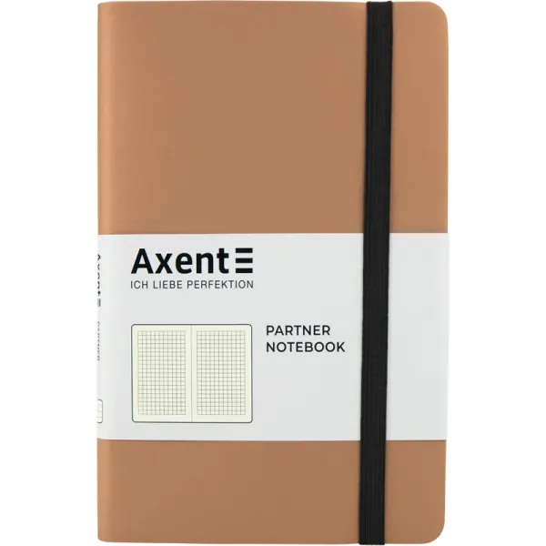 Книга записная Partner Soft, 125х195, 96 л, клетка, золотая Axent (8206-35-a) - Фото 1