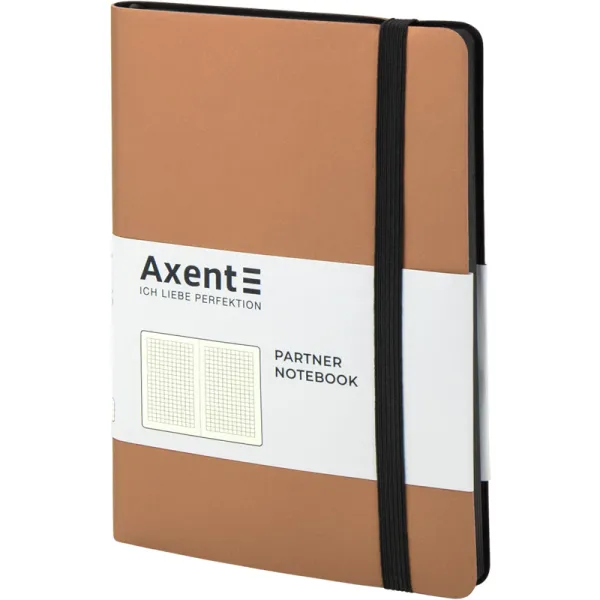 Книга записная Partner Soft, 125х195, 96 л, клетка, золотая Axent (8206-35-a) - Фото 1