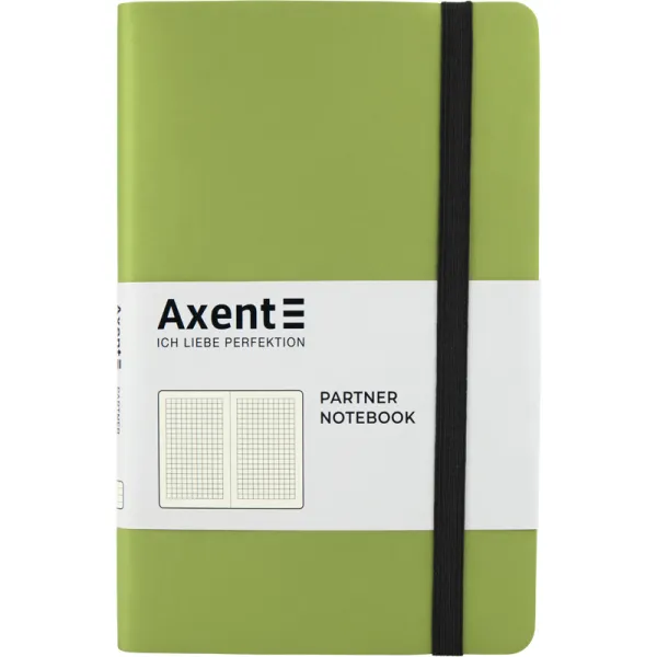 Книга записная Partner Soft, 125х195, 96 л, клетка, салатовая Axent (8206-09-a) - Фото 1