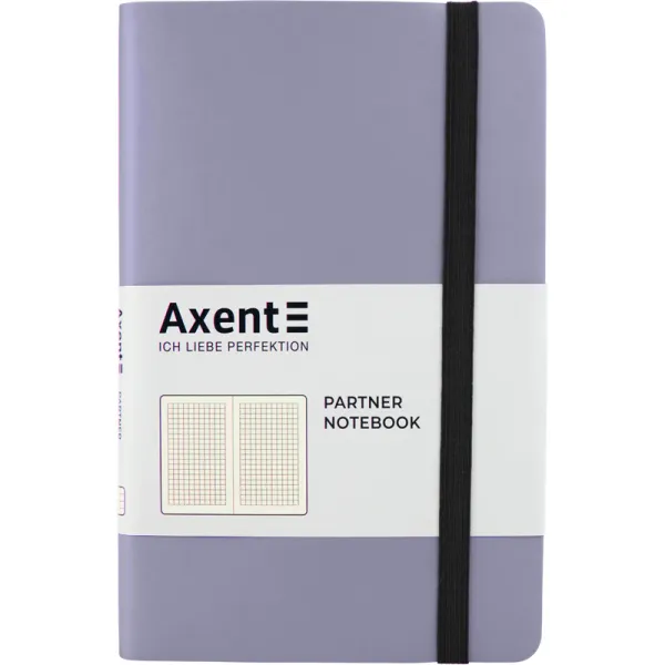 Книга записная Partner Soft, 125х195, 96 л, клетка, серебристая Axent (8206-34-a) - Фото 3