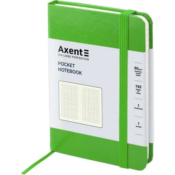 Книга записная Partner, 95х140, 96 л, клетка, салатовая Axent (8301-04-a) - Фото 1