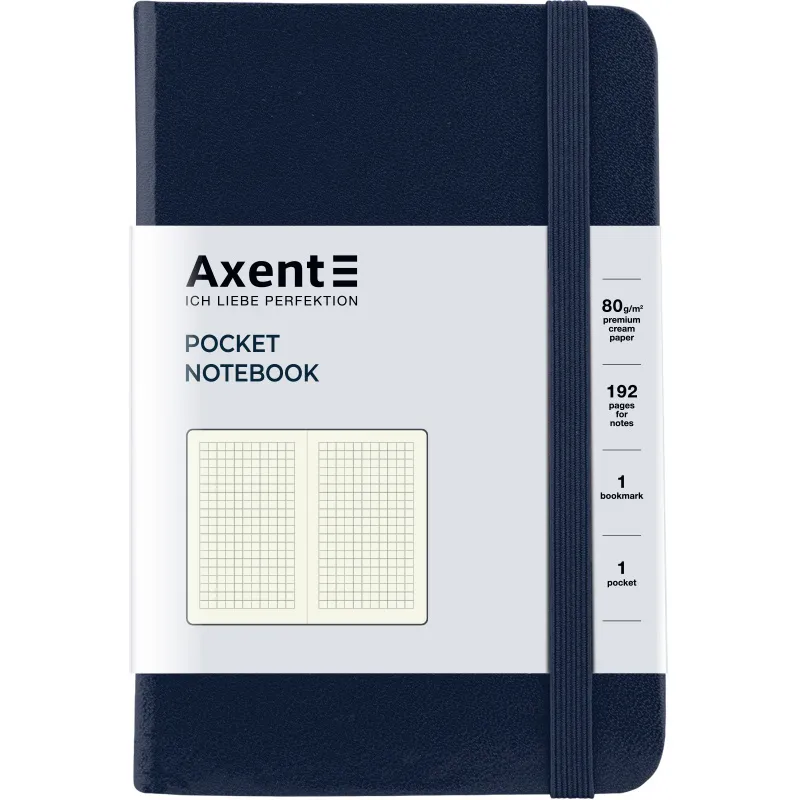 Книга записна Partner, 95х140, 96 арк, клітинка, синя Axent (8301-02-a) - Фото 1