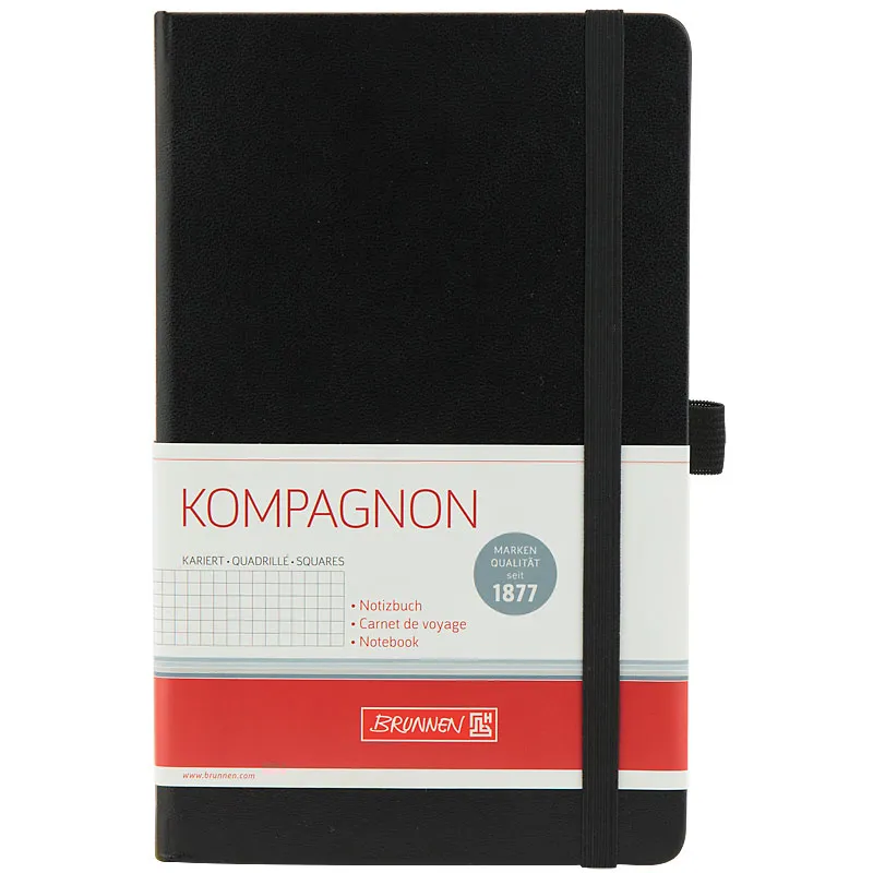 Книга записна Компаньйон А5 клетка, черная Brunnen (10-552 28 05) Книга записна Компаньйон А5 клетка, черная Brunnen (10-552 28 05)