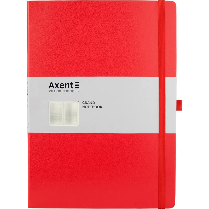 Книга записна Partner Grand, 210х295, 100 л, клетка, красная Axent (8203-06-a) - Фото 3
