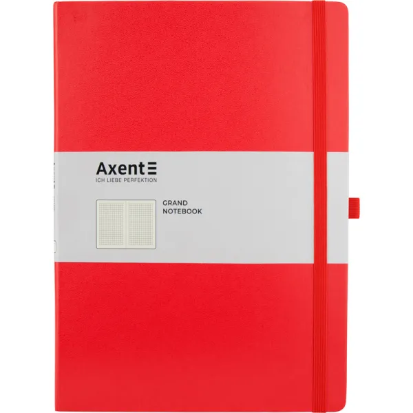 Книга записная Partner Grand, 210х295, 100 л, клетка, красная Axent (8203-06-a)