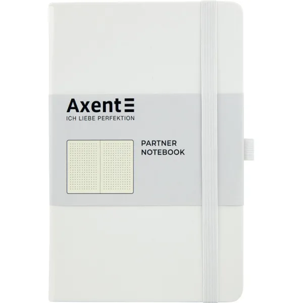 Книга записна Partner, 125х195, 96 арк, крапка, біла Axent (8306-21-a) - Фото 1