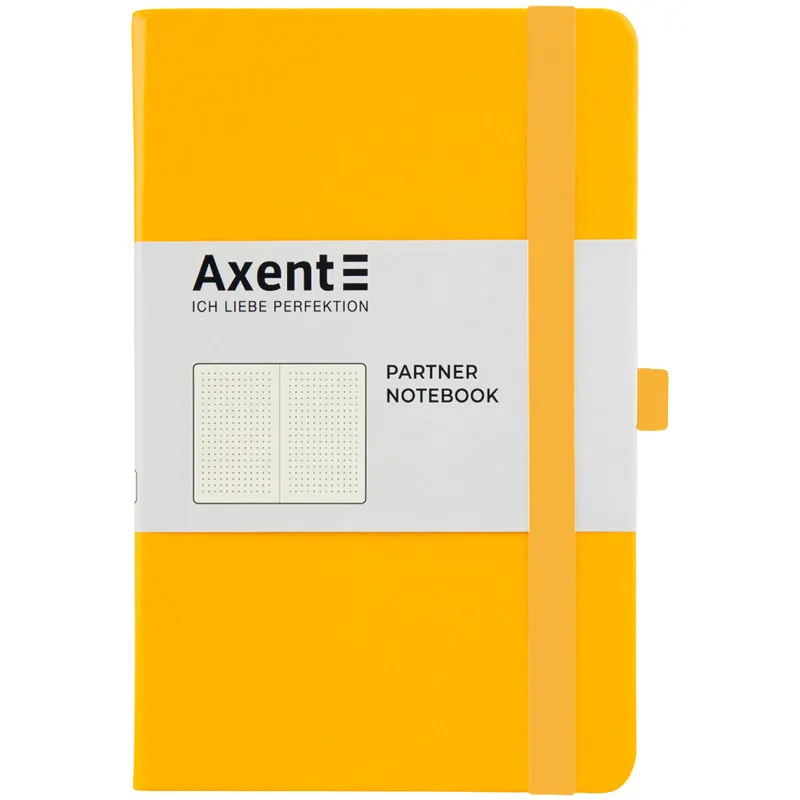 Книга записна Partner, 125х195, 96 арк, крапка, жовта Axent (8306-08-a) - Фото 1